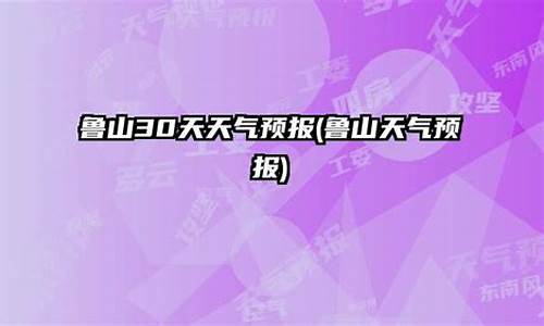 鲁山天气预报30天查询最新_鲁山天气预报30天查询