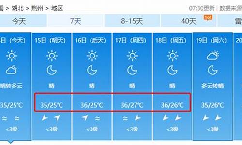 荆州未来30天天气预报情况_荆州未来30天天气预报